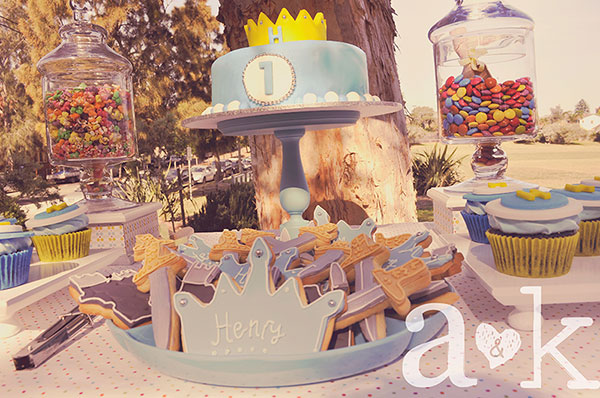 Henry's Blue Little Prince Themed 1st Birthday Dessert Buffet by A&K