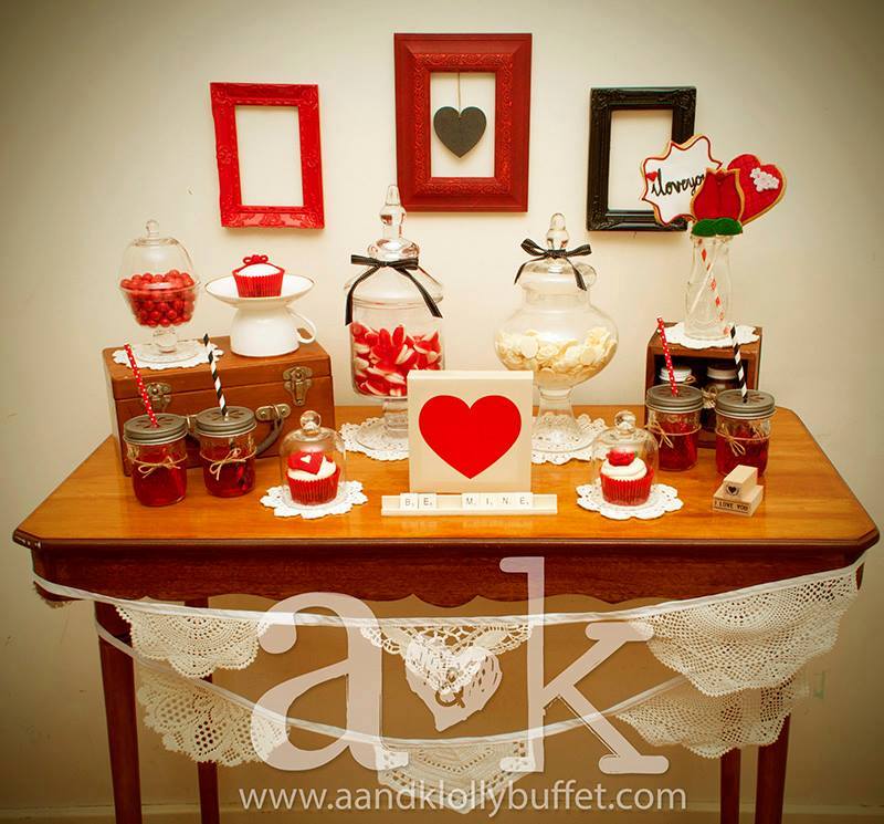 Quirky Valentine Mini Dessert Buffet by A&K