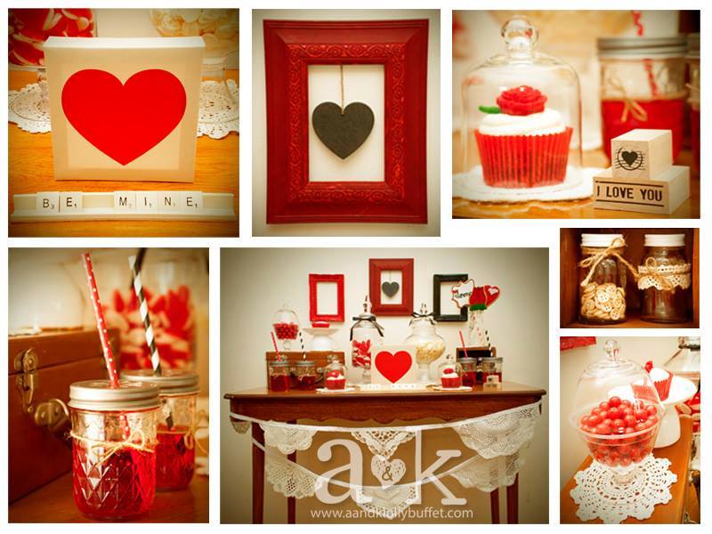 Quirky Valentine Mini Dessert Buffet by A&K