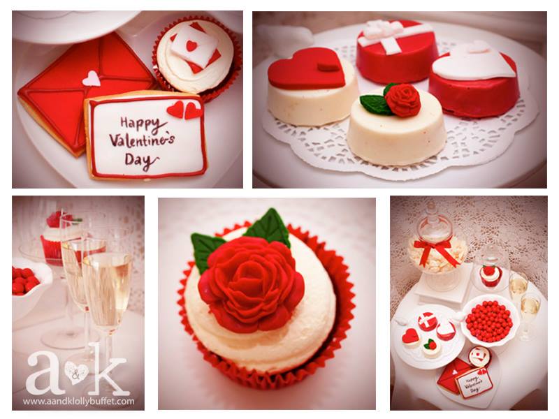 Romantic Valentine Mini Dessert Buffet by A&K