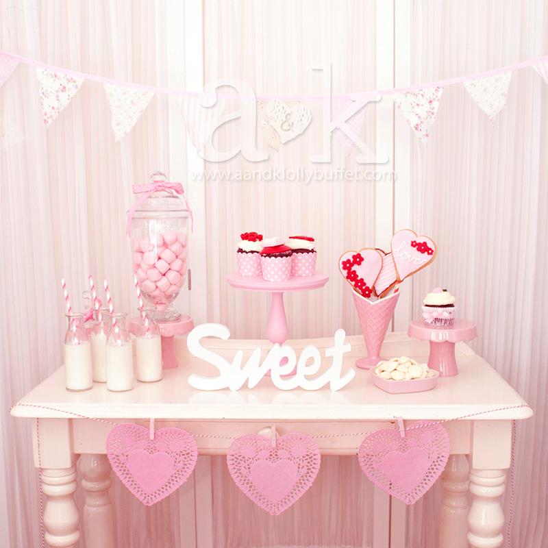 Sweet Valentine Mini Dessert Buffet by A&K