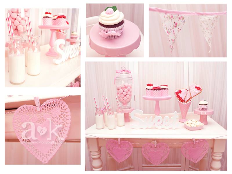 Sweet Valentine Mini Dessert Buffet by A&K